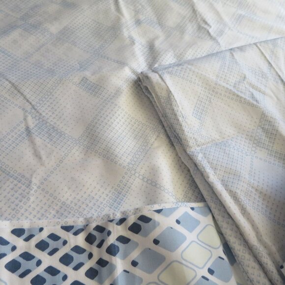 New Blue White Reversable Patterned Cotton Twin Duvet Set 2 Shams 1 Pillowcase - Picture 9 of 16